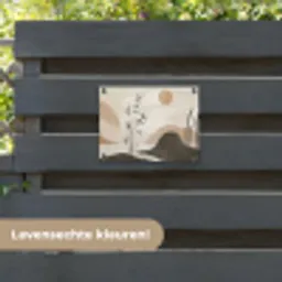 Japandi - Landschap - Beige tuinposter los doek klein -sfeer3