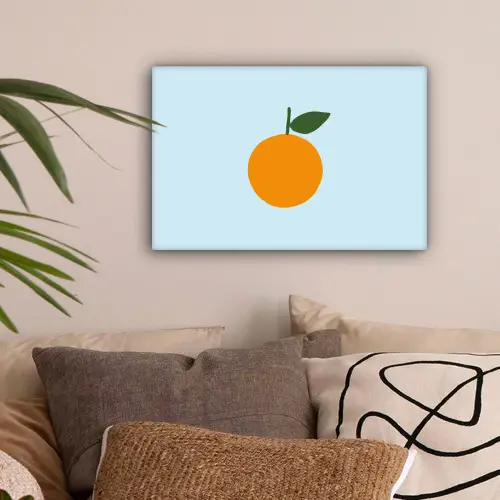 Fruit - Sinaasappel - Oranje canvas 2cm klein -sfeer1