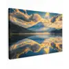 Berg - Rivier - Zonsondergang canvas 2cm klein -z3d