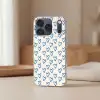 Hartjes patroon - Blauw - Beige - Liefde Telefoonhoesje iPhone 17 Pro klein -sfeer2