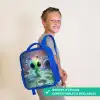 Groen buitenaards wezentje op maanlandschap Kinderrugzak - Blauw middel -sfeer3_FR