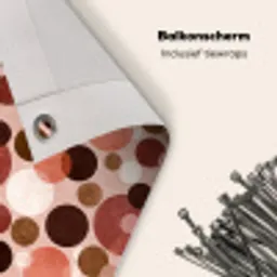Cirkels - Modern - Kleurrijk Balkonbeschermer Duitsland klein 596 -closeup_NL