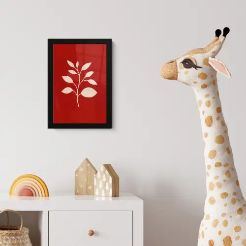 Silhouet - Bladeren - Tak fotolijst zwart zonder passe partout klein -usfeer4_kinderkamer