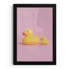 Eendjes - Vrolijk - Roze fotolijst zwart zonder passe partout klein -3d