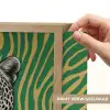 Panter - Zebrapatroon - Groen Light Box met batterij (Wandlamp) middel -USP_websiteprintNL