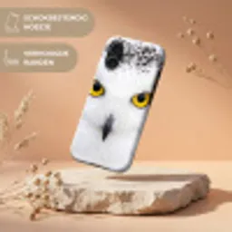 Sneeuwuil - Portret - Geel Toughcase MagSafe Apple iPhone 17 klein -USP_RandenV_NL