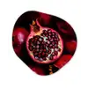 Granaatappel - Rood - Fruit Wandcirkel Organisch Aluminium middel -3d
