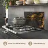 Marmer - Kalk - Zwart - Goud - Marmerlook - Luxe keuken achterwand spatscherm klein -usp_NL