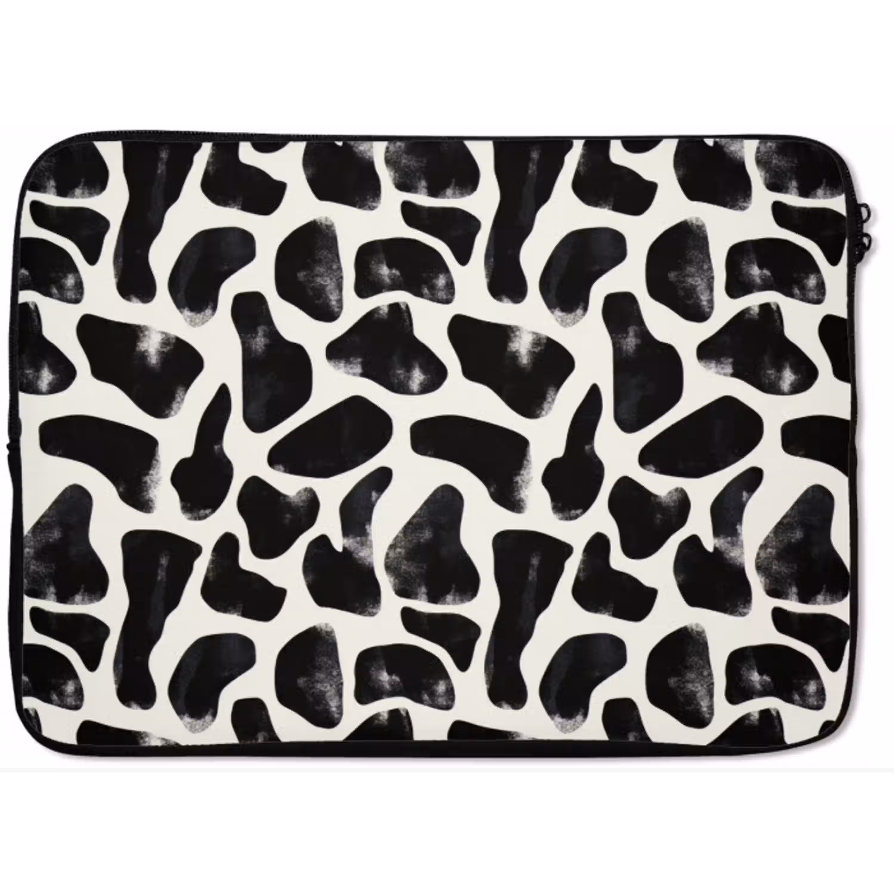 Dierenpatroon - Vlekken - Zwart - Wit laptophoes neopreen klein 279 -zkaufland3dotto