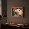 Witte vos - wolken - maan Light Box met batterij (Wandlamp) middel -sfeer1