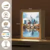 Bomen Frankfurt- Stad - Skyline - Brug Light Box met kabel (Tafellamp) klein -USP_websiteoverzichtNL
