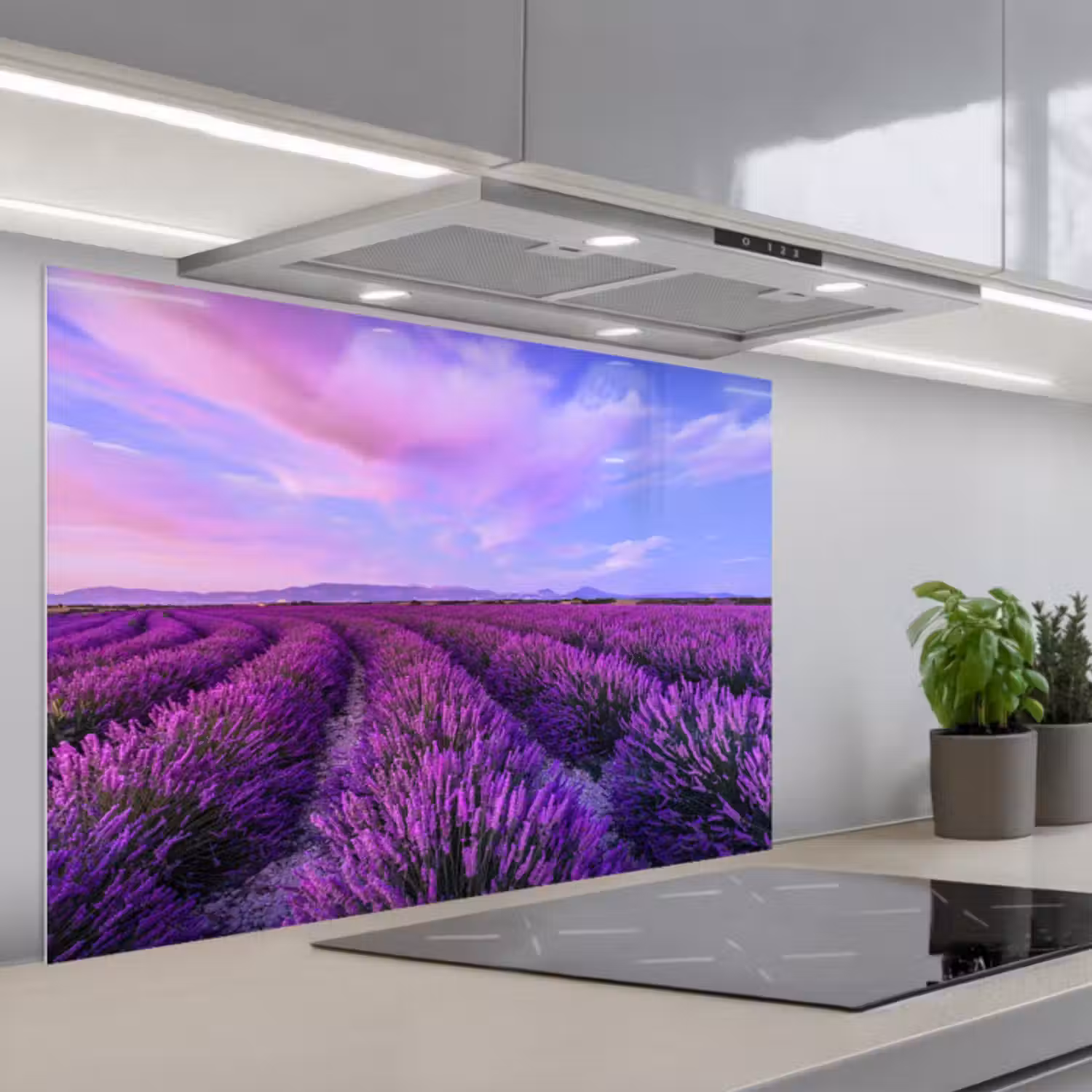 Spritzschutz Küche - Lavendel - Lila - Blumen - Natur