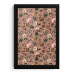 Bloemen - Klassiek - Roze fotolijst zwart zonder passe partout klein 224 -3d