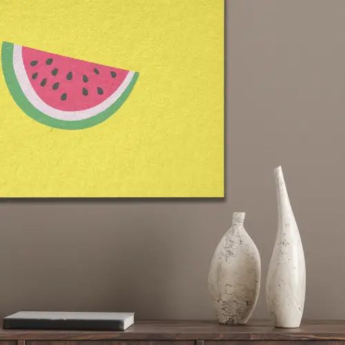 Fruit - Watermeloen - Geel PET vilt klein -sfeer6_closeup