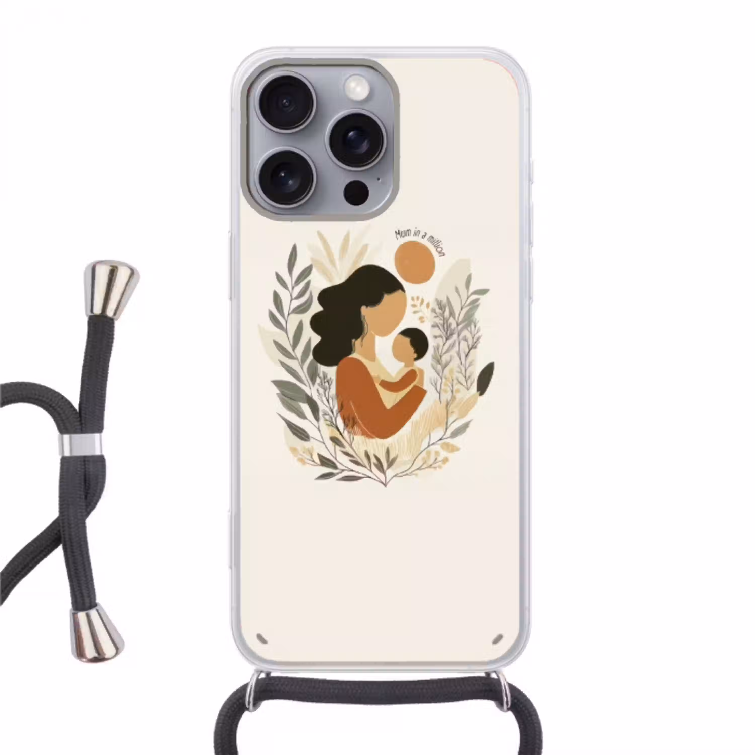 Illustratie - Quote - Moeder Hoesje iPhone 16 Pro Max met koord klein -3d