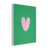 Groen - Hart - Minimalistisch - Valentijn PET vilt klein -3d