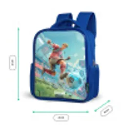 Voetbal - Jongen - Stadion - Elektrisch Kinderrugzak - Blauw middel -productfoto_formaten