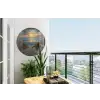 Doorkijk - Strand - Pad - Zonsondergang Wandcirkel tuinposter met ringen klein -buiten1
