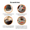 Retro - Jongen - Hond - Rood - Groen Inductie beschermer vinyl 3mm klein -zzzzzzz-td-werking