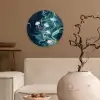 Kwallen - Zee - Wit - Golven Wandcirkel kunststof plaat 5mm dik klein -sfeer1