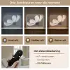 Bloem - Minimalistisch - Zwart - Wit Light Box met batterij (Wandlamp) middel -USP_lichtkleurNL