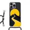 Zon - Heuvel - Pad - Geel Hoesje iPhone 16 Pro Max met koord klein -3d