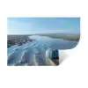Strand - Schild - Water - Blauw Muursticker klein -3d