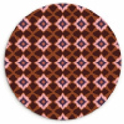 Geometrisch - Sierlijk - Bruin Wandcirkel kunststof plaat 5mm dik klein 188 -3d