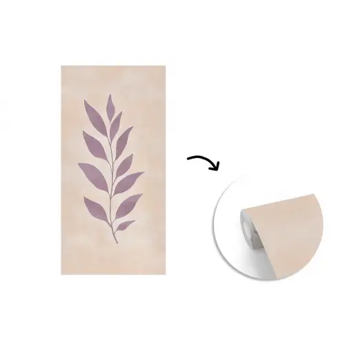 Tak - Bladeren - Minimalistisch - Beige fotobehang vinyl groot -3d