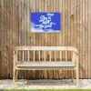 Sky is not the limit - Blauwe lucht - Wolken Tuinposter op houten frame 2 cm dik klein -sfeer4