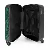 Palm bladeren monstera donker patroon NBS - Handbagage koffer - Volwassenen Unisex middel -binnenkant