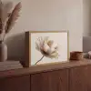 Bloem - Beige - Crème Light Box met batterij (Wandlamp) middel -sfeer2