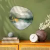 Groen - Modern - Abstract - Goud Wandcirkel Organisch Forex 3mm klein -sfeer2