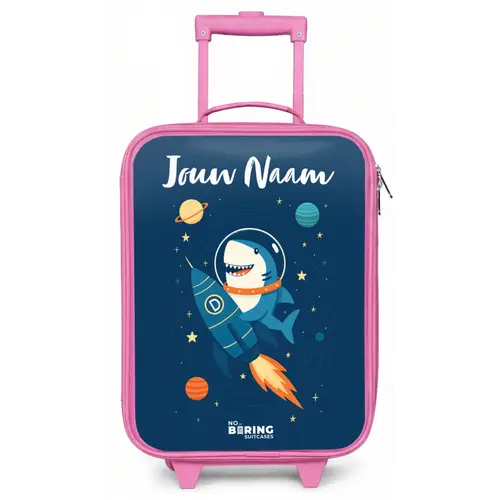 Dier - Ruimte - Planeet - Raket Kinderkoffer - Roze klein -zz3dotto