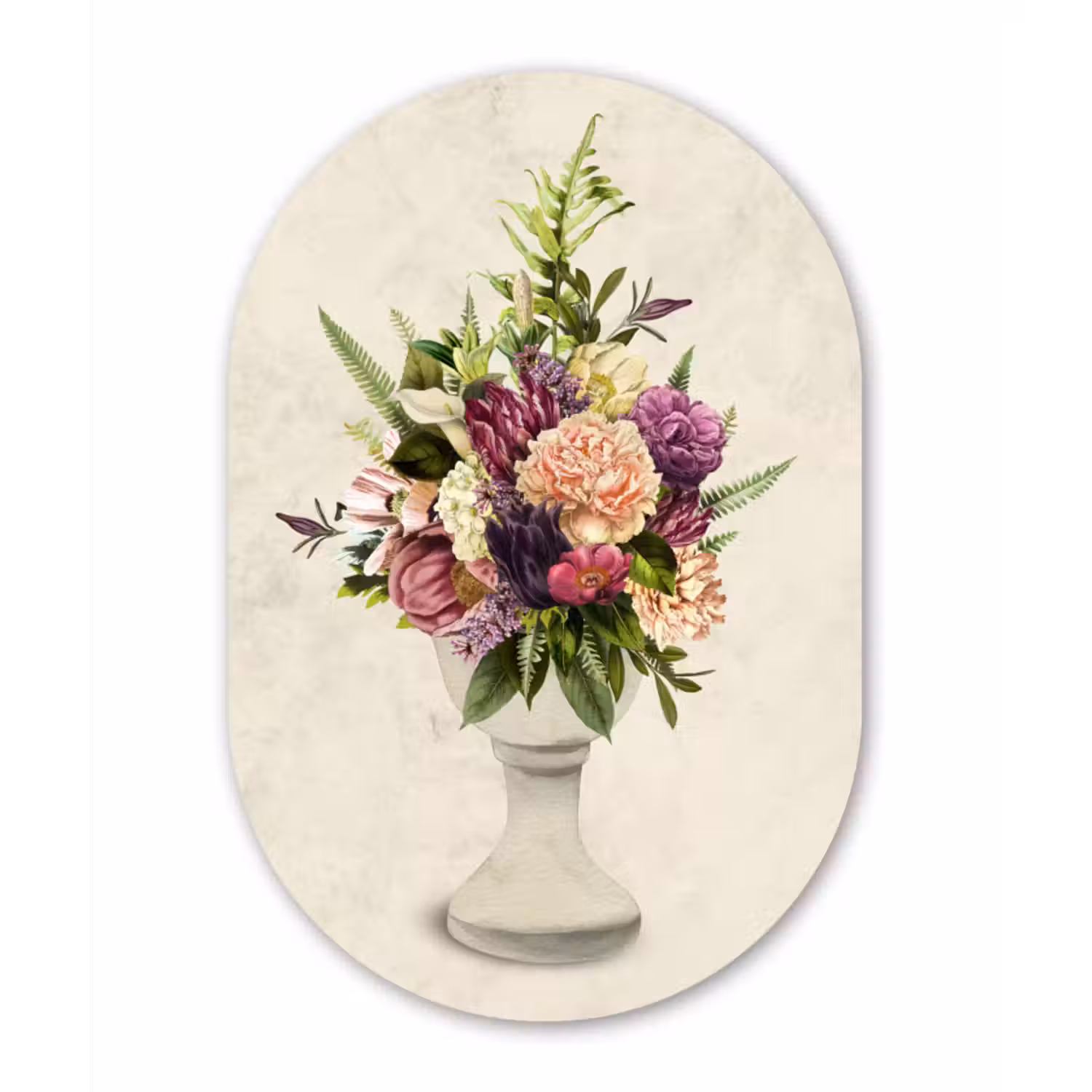 Muurovaal - Waterverf - Kleuren - Stilleven