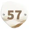 Beige landschap - Traditioneel Naambord Organisch middel -3d