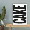 Zwart - Cake - Eten - Decoratie canvas 2cm klein -sfeer4