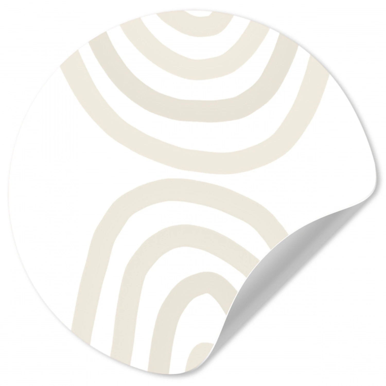 Regenboog - Pastel - Design - Abstract Wandcirkel behangsticker klein -3d