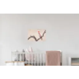 Papagaai - Tak - Roze Muursticker klein -kinderkamer