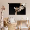 Giraffe - Dieren - Zwart - Portret - Dieren Wandkleed katoen middel -wsfeer5_kind
