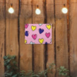 Hartjes - Valentijn - Patroon - Kleurrijk tuinposter los doek klein -sfeer1