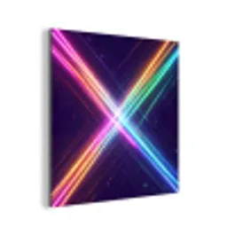 Kruisen - Lasterstralen - Neon aluminium wit klein -3d