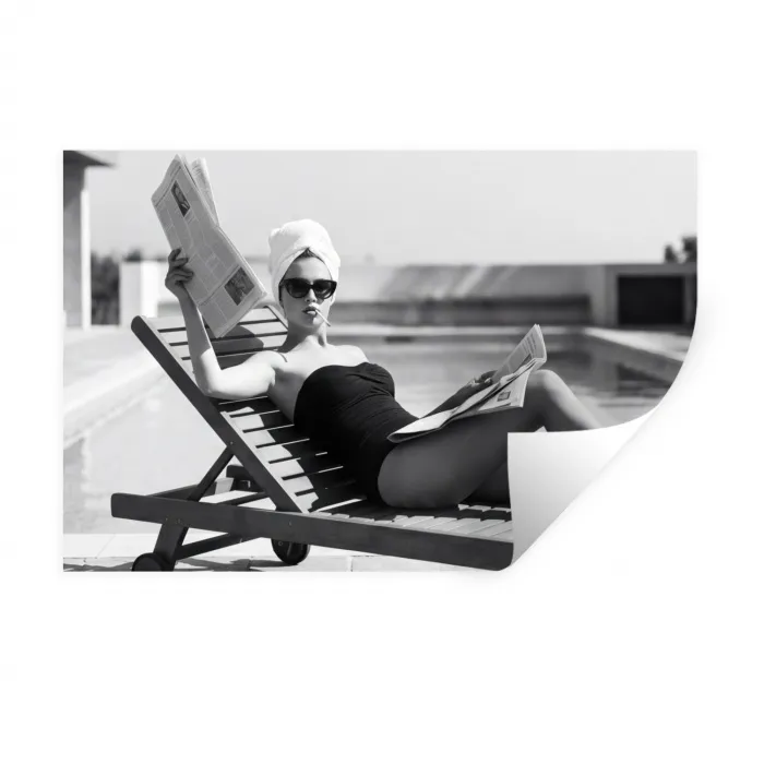 Glamour - Modern - Zwart - Wit Muursticker klein -3d