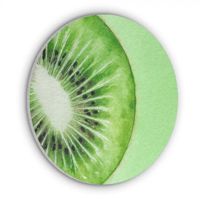 Kiwi - Groen - Fris Akoestische PET Vilt - Rond klein -3d
