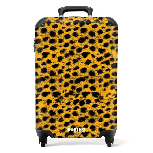 Goudgele panterprint NBS - Handbagage koffer - Volwassenen Unisex middel -productfoto_recht