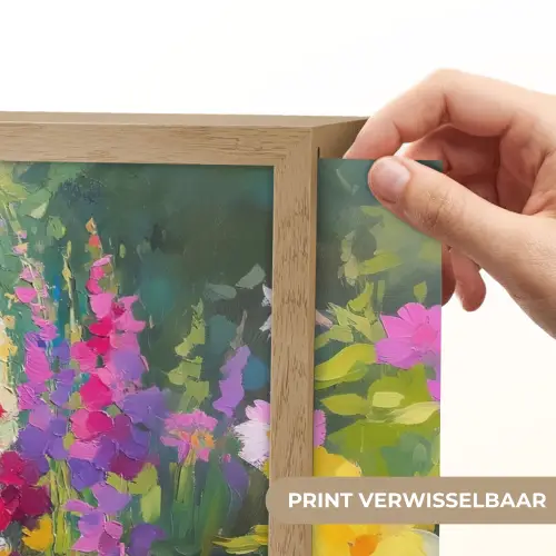 Zomertuin - Sfeervol - Bloemen Light Box met batterij (Wandlamp) middel -USP_websiteprintNL