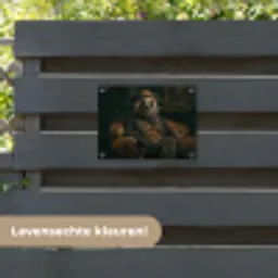 Panda - Hoed - Bril - Pak tuinposter los doek klein -sfeer3