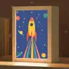Kleurrijk - Raket - Ruimte Light Box met kabel klein -zzz_3d_website
