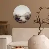 Klassiek - Landschap - Sereen Wandcirkel kunststof plaat 5mm dik klein -sfeer1