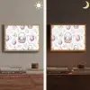 Bloemen - Paaseieren - Patroon Light Box met batterij (Wandlamp) middel -sfeer3